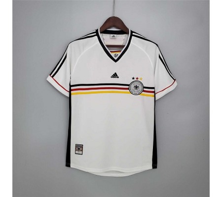 Germany 1998 World Cup Home White Soccer Jersey